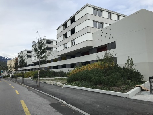 Immeubles d'habitation A-B-C sur parking des Roches Brunes à Sion